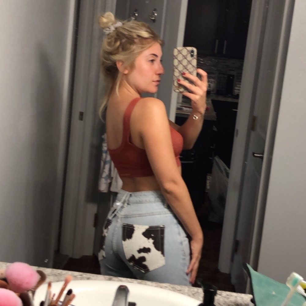 Adika Cow Print Jeans
